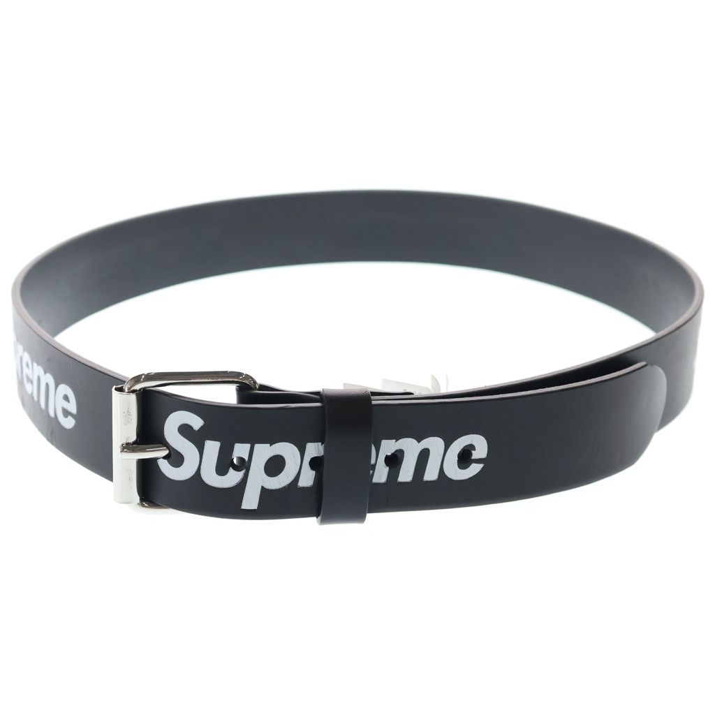SUPREME (シュプリーム) 24SS Repeat Leather Belt Black リピート