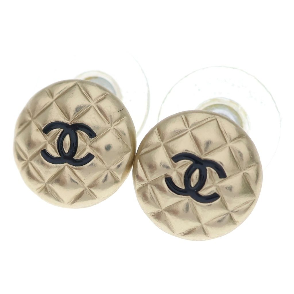 CHANEL (シャネル) ココマーク ココ マトラッセ ピアス ゴールド GP A18B