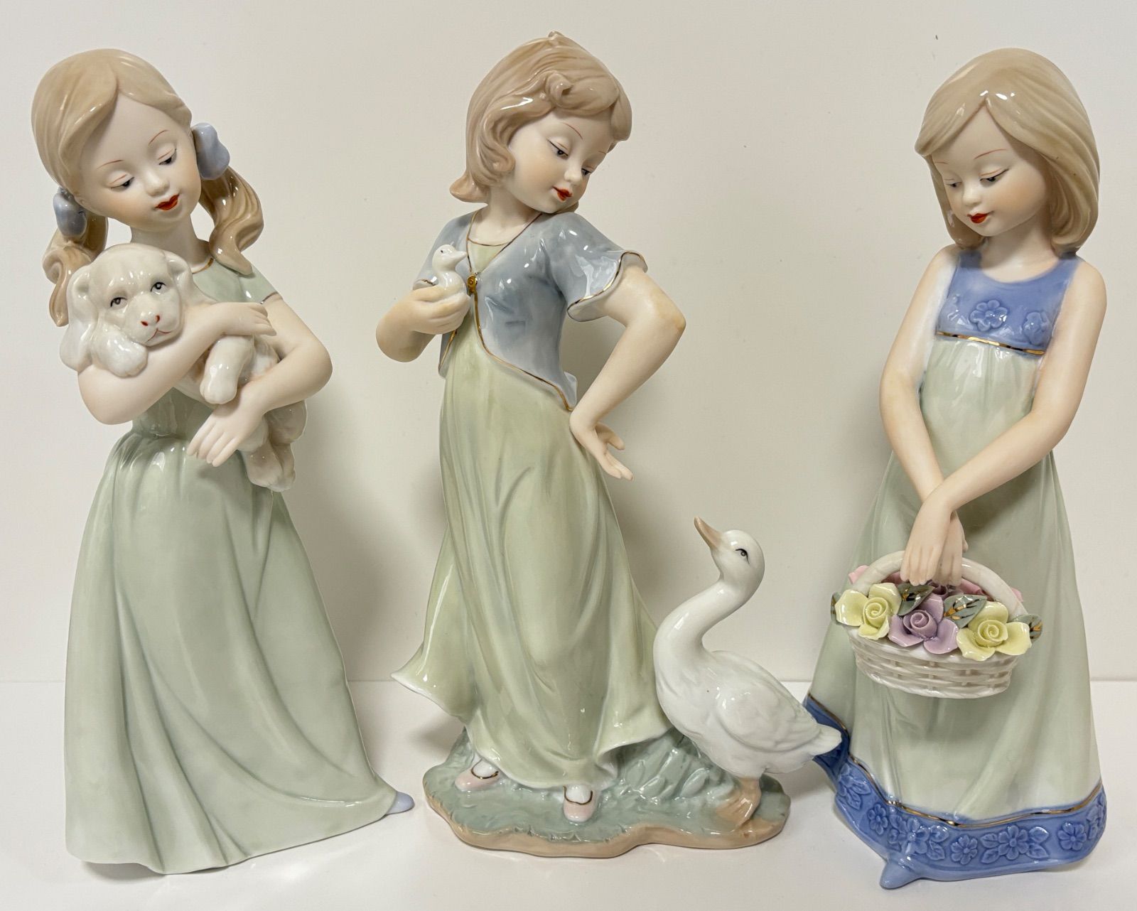 美品】人形 西ドイツ 色絵 陶器 置物 インテリア 工芸品 美術品 A2923