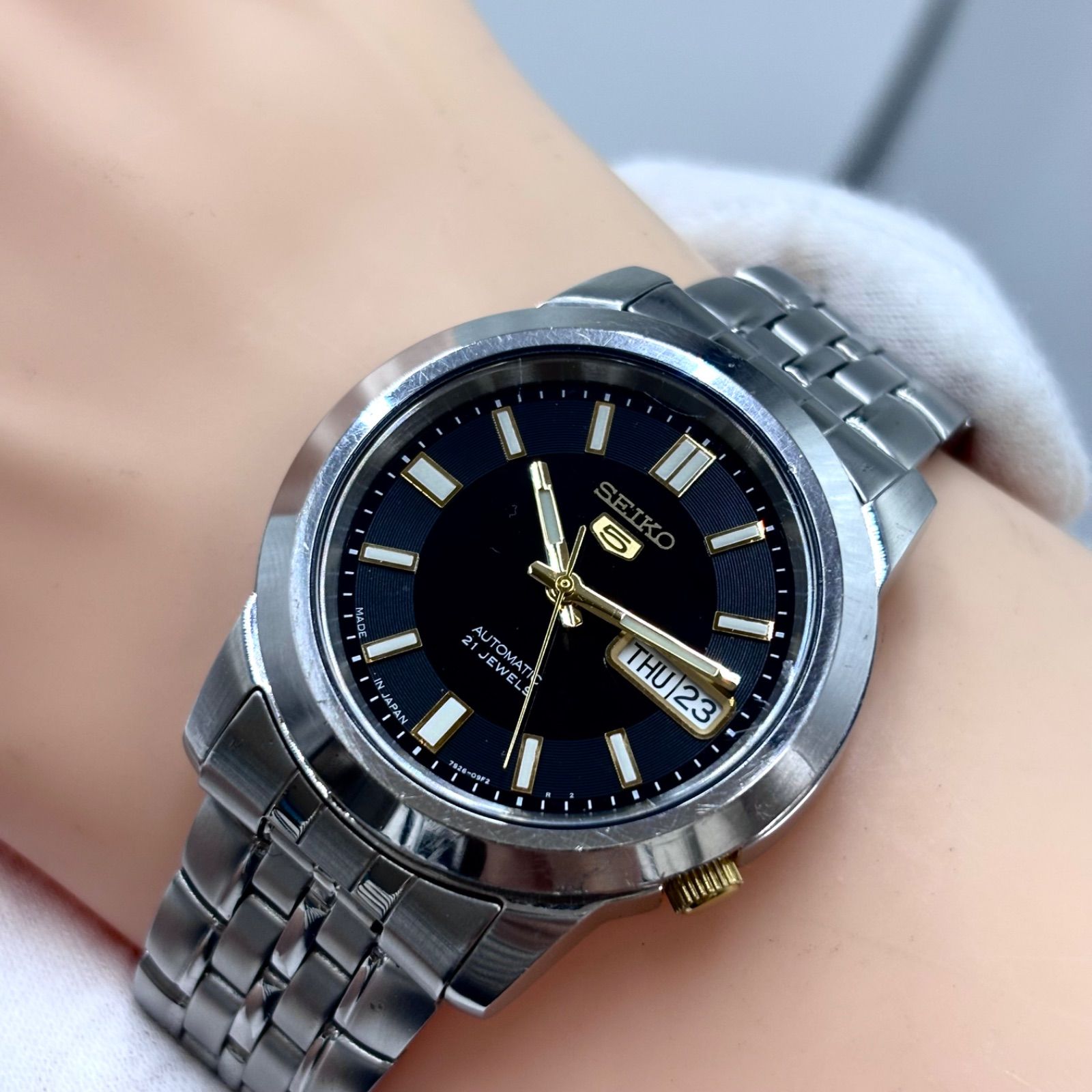 SEIKO 5 セイコー ファイブ 21石 自動巻き 7S26-02S0 Cal.7S26B 裏スケ 