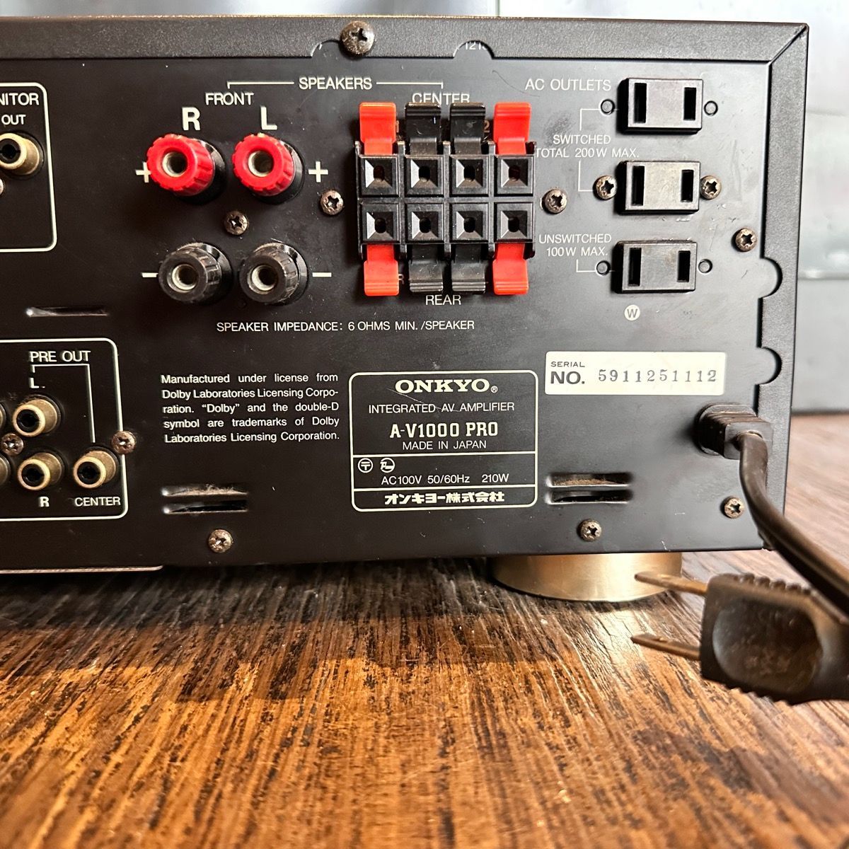 Onkyo A-V1000Pro AVアンプ オンキョー 動作確認済み - メルカリ