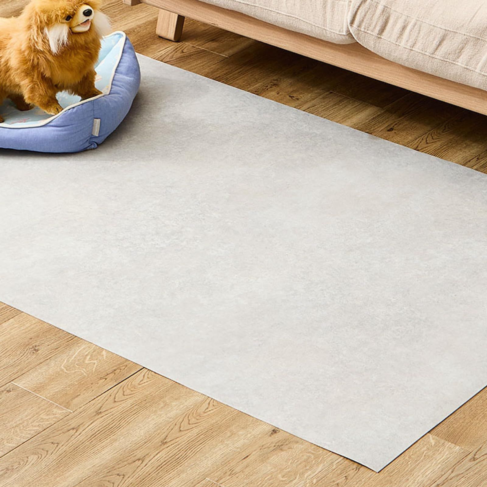 新品 萩原 クッションフロア モルタル 約90×150cm 置くだけ ペット対応 滑りにくい キズに強い 消臭 拭ける 土足OK 日本製