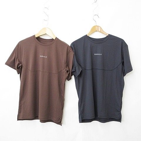スカーラ SUKALA ヨガウエア Tシャツ 2枚セット 半袖 丸首 ロゴ