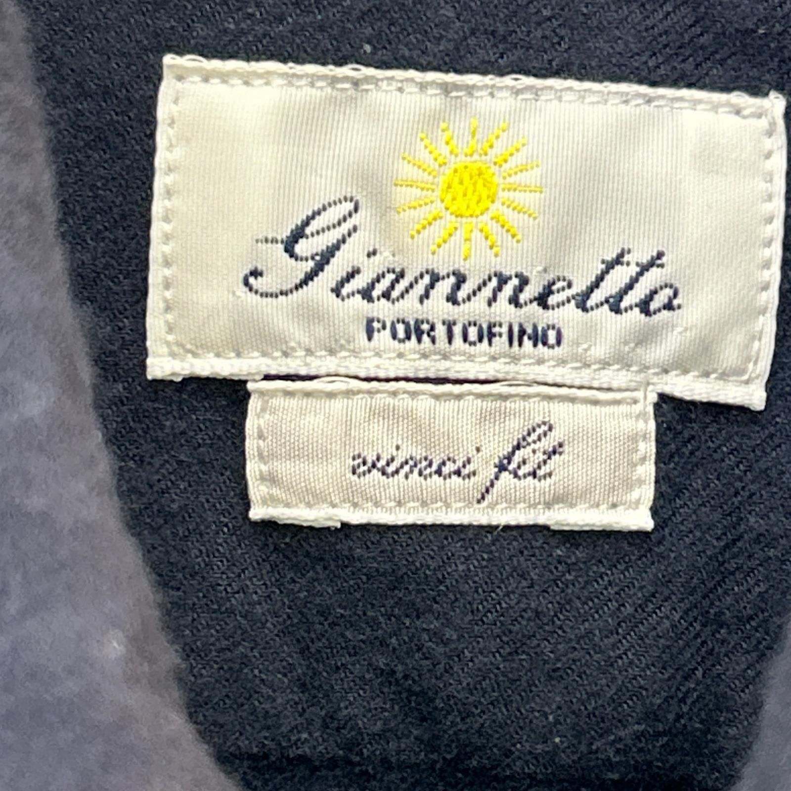 GIANNETTO ジャンネット ネイビー コットン vinci fit カッタウェイ