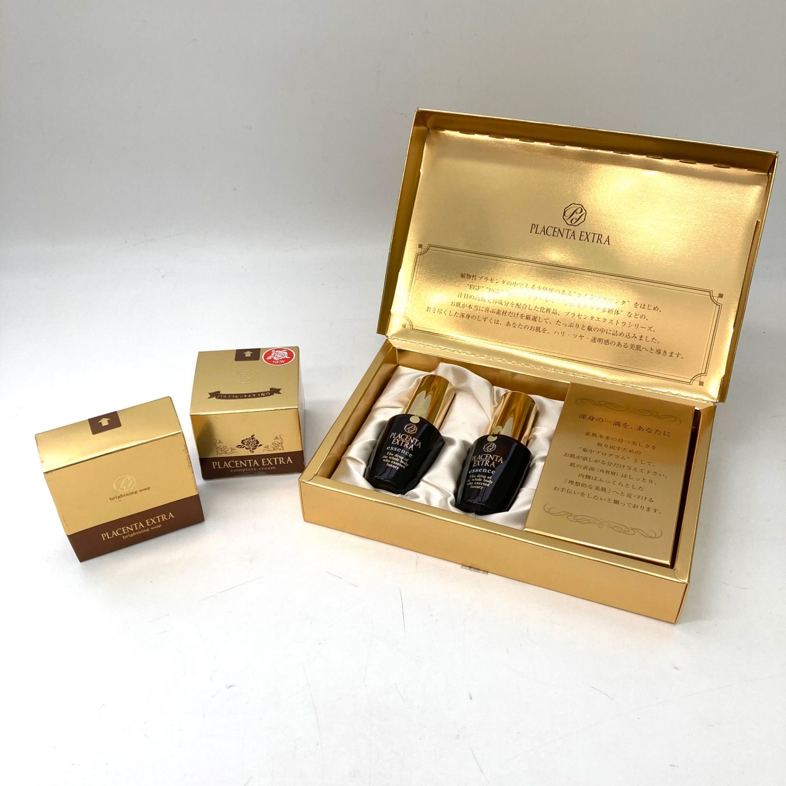 イデア】PLACENTA EXTRA 美容液 コンプリートクリーム ソープ 4本 