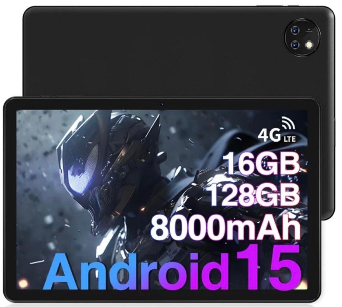 Android15タブレット 10インチ 4G 16GB RAM&128GB