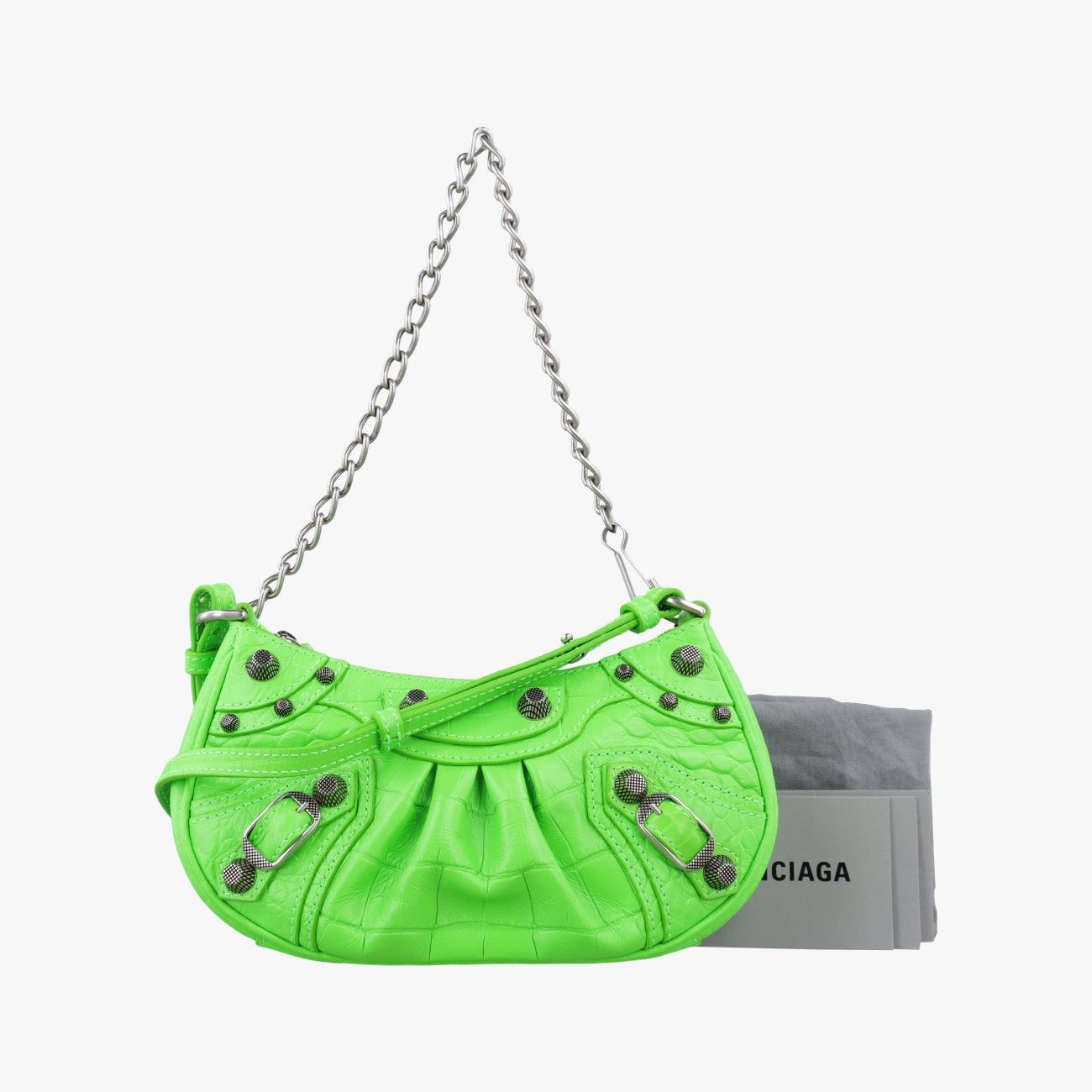 バレンシアガBalenciagaルカゴール グリーン ラムスキン 695814.3817.0.000959