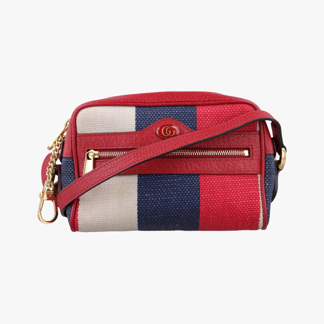 グッチGucciオフィディア レッド×ネイビー×アイボリー キャンバス×レザー 517350