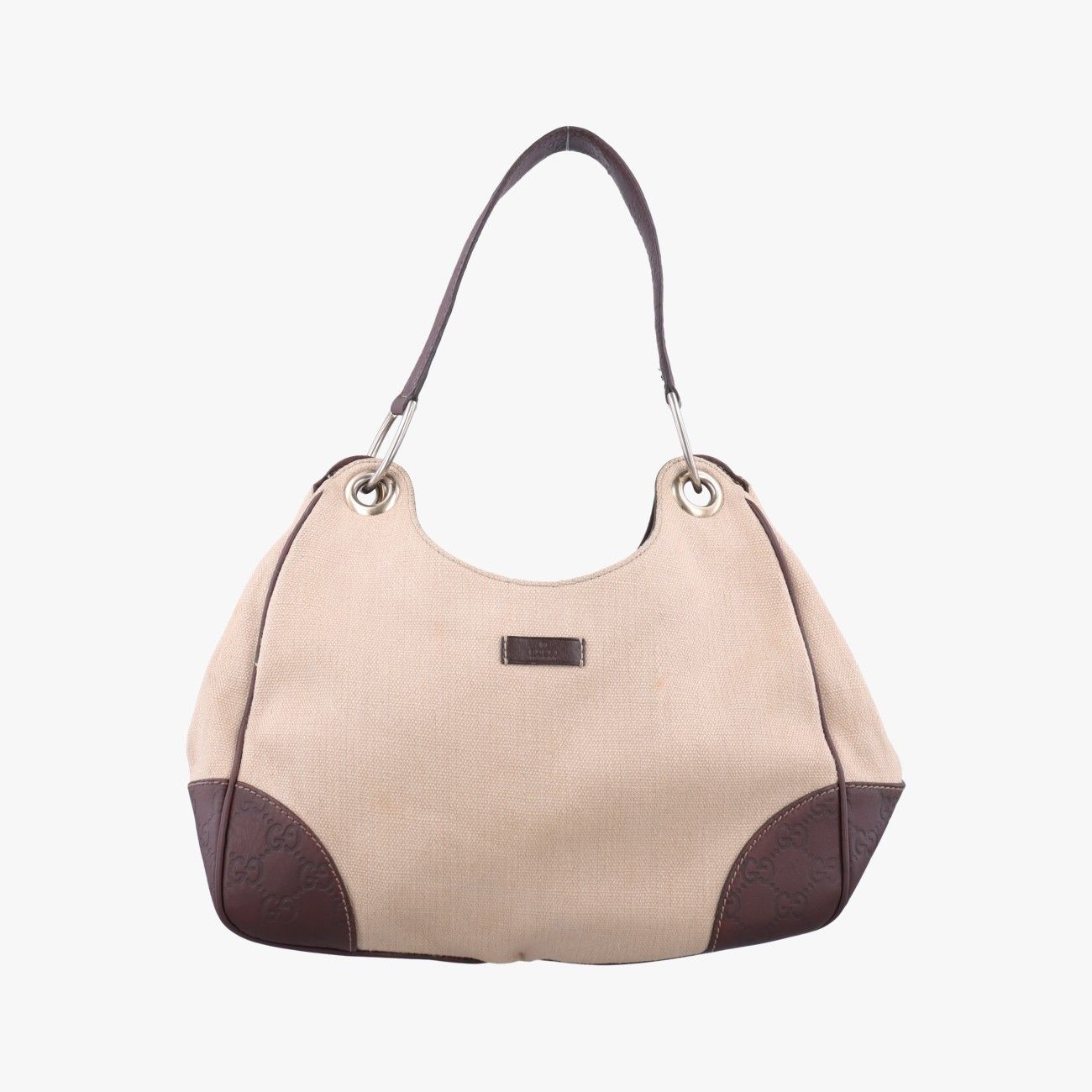 グッチGucciグッチシマ ベージュ×ブラウン レザー×キャンバス 257265 F8510783