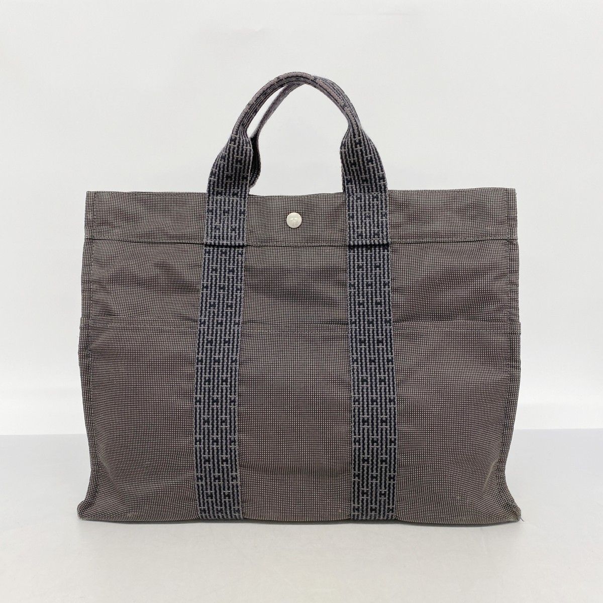 エルメス HERMES ハンドバッグ エールラインMM 本物 正規品 大容量 6ec2795-k】エルメス トートバッグ エールラインMM キャンバス グレー