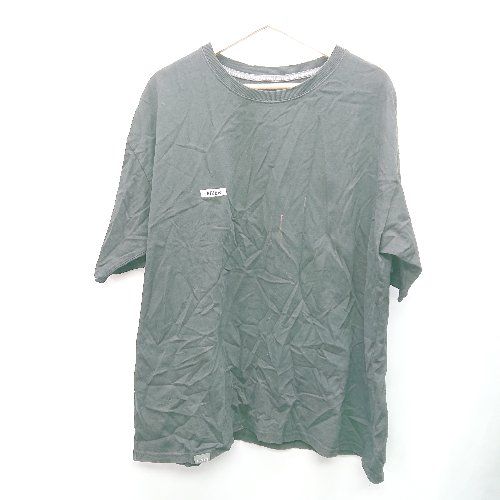 ◇ AIVER ロゴ刺繡 バックプリント 半袖 Ｔシャツ サイズL ブラック メンズ E 【1407180035515】