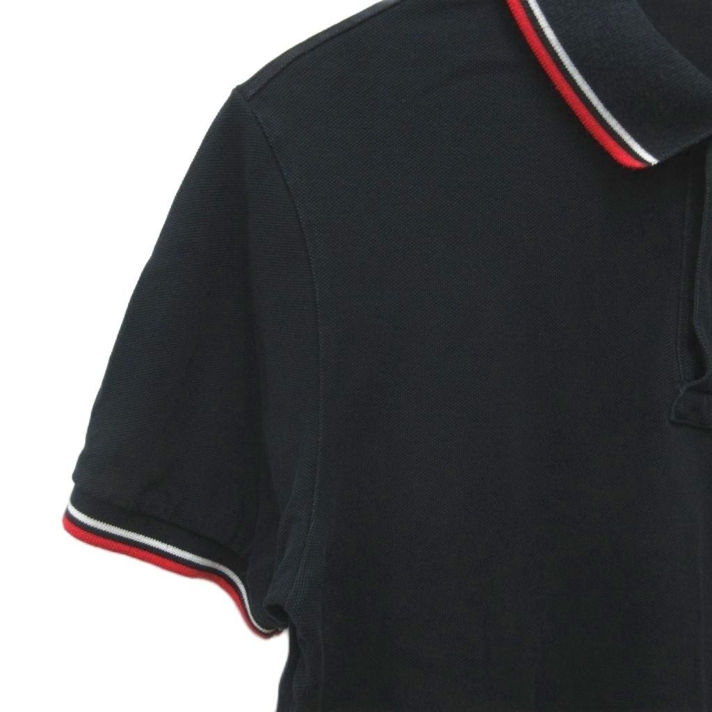 プラダ PRADA ポロシャツ 半袖 ロゴラバーパッチ コットン L ダーク