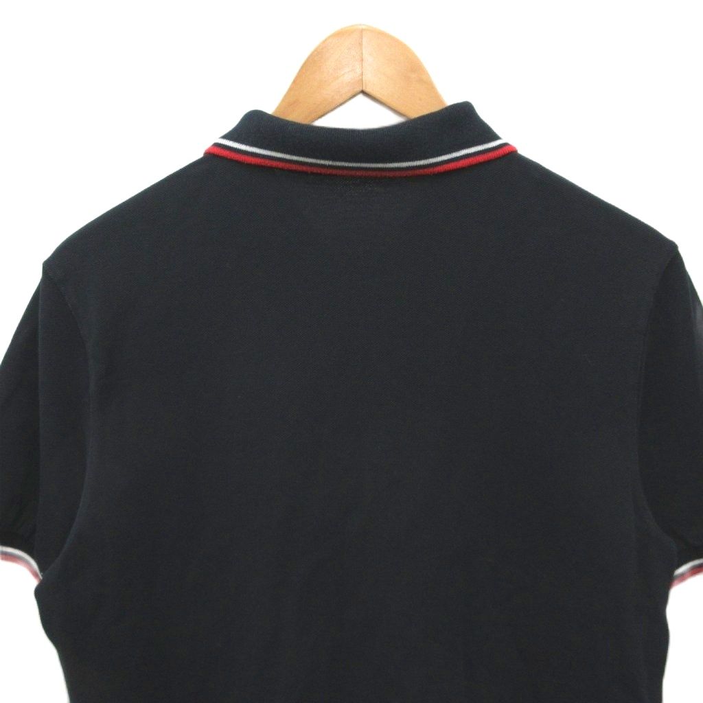 プラダ PRADA ポロシャツ 半袖 ロゴラバーパッチ コットン L ダーク