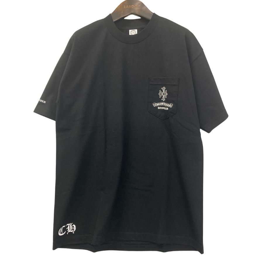 クロムハーツ Tシャツ ポケットT 胸元ロゴ バックプリント クロス