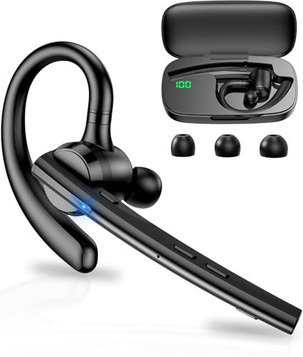 Bluetooth 片耳型ヘッドセット New Bee Bluetoothヘッドセット 片耳 CVC8.0+ENCノイズキャンセリング