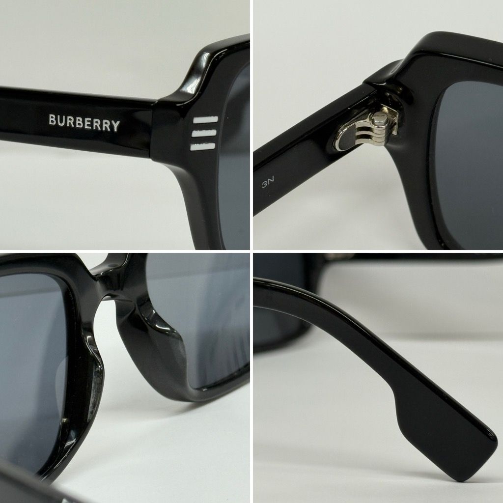 極美品✨BURBERRY B4348F サングラス 黒 男女兼用 BURBERRY B4349-F サングラス サイズ51-22 バーバリー アイウェア