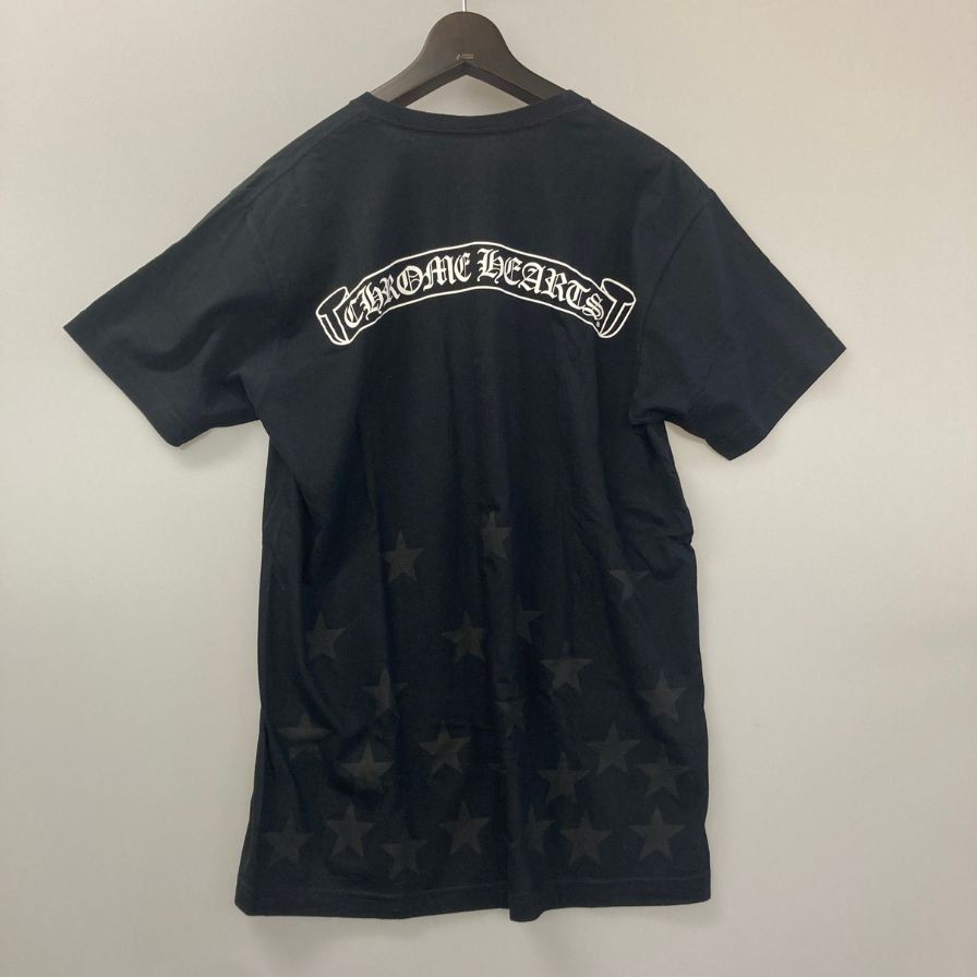 クロムハーツ　ポケット　Tシャツ　星柄　スター　オールド クロムハーツ Tシャツ ポケットT 胸元ロゴ 星柄 ブラック【AFB38