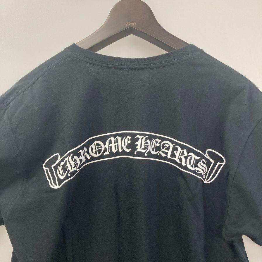 クロムハーツ Tシャツ ポケットT 胸元ロゴ 星柄 ブラック【AFB38