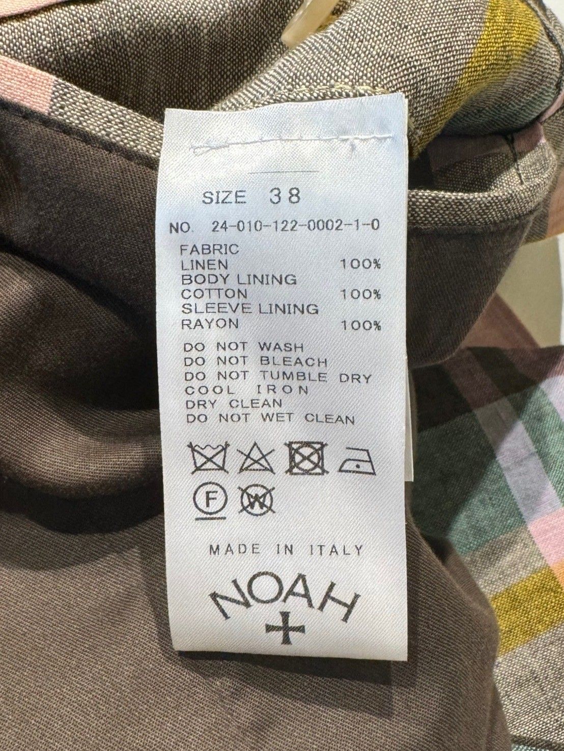 NOAH (ノア) テーラードジャケット 24010122000210 マルチカラー 38R