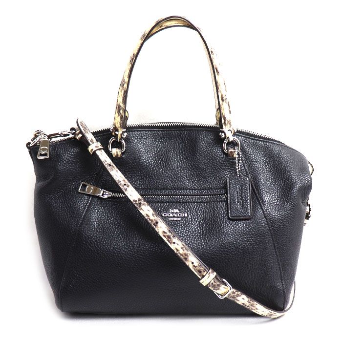 COACH コーチ プレーリー サッチェル スネーク トリム 2Wayショルダー