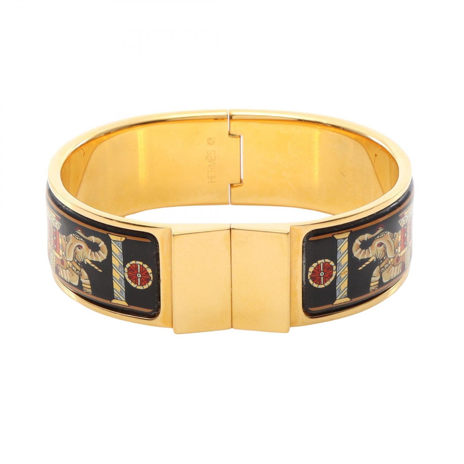 エルメス HERMES バングル ロケ エマイユGM GP（ゴールドメッキ） ハングル レディース Used B