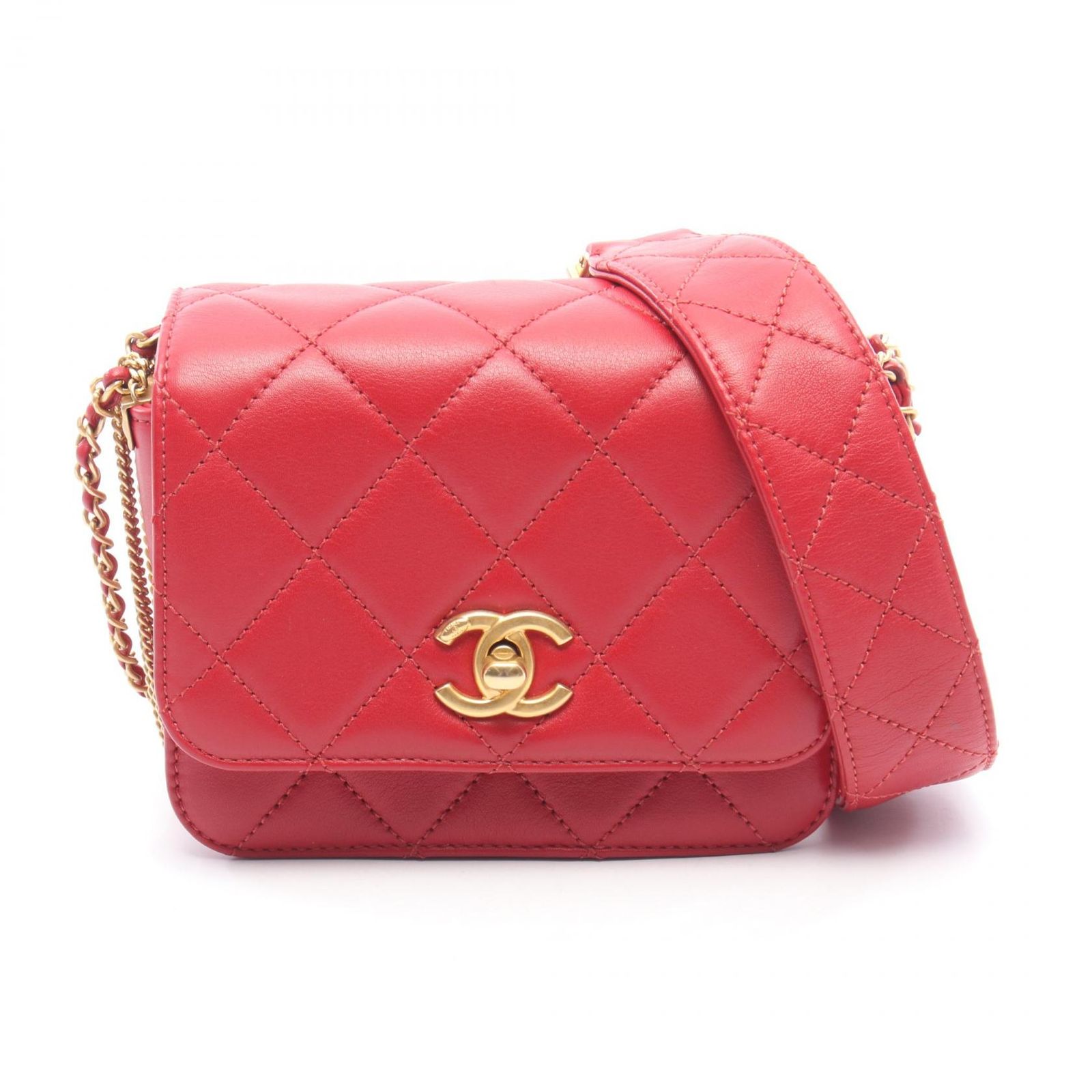 シャネル CHANEL ショルダーバッグ マトラッセ ミニ チェーン