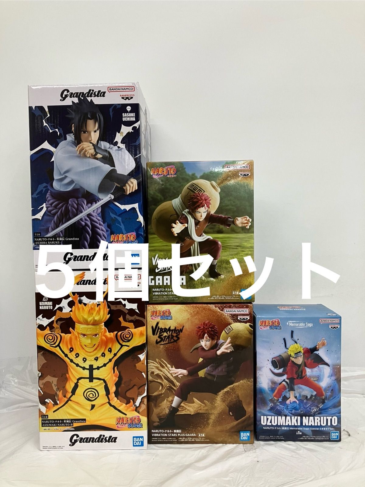未開封 NARUTO ナルト疾風伝 フィギュア ナルト サスケ 我愛羅 5種