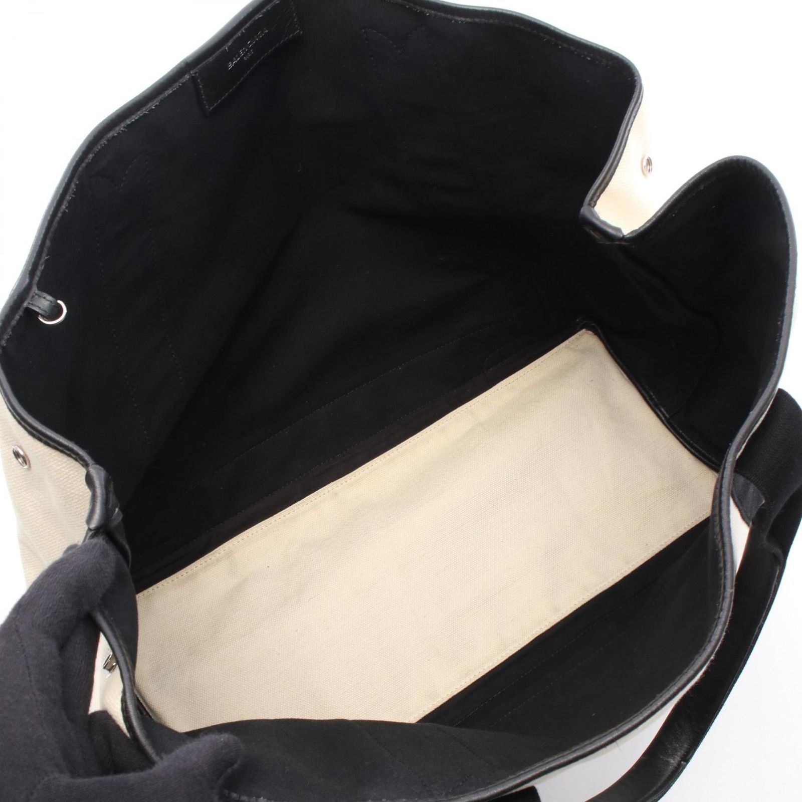 BALENCIAGA◇339936/トートバッグ/カバス/M//キャンバス/BLK 