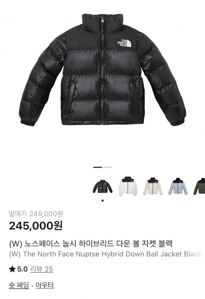 W) THE NORTH FACE ザノースフェイス ヌプシ ハイブリッド ダウン