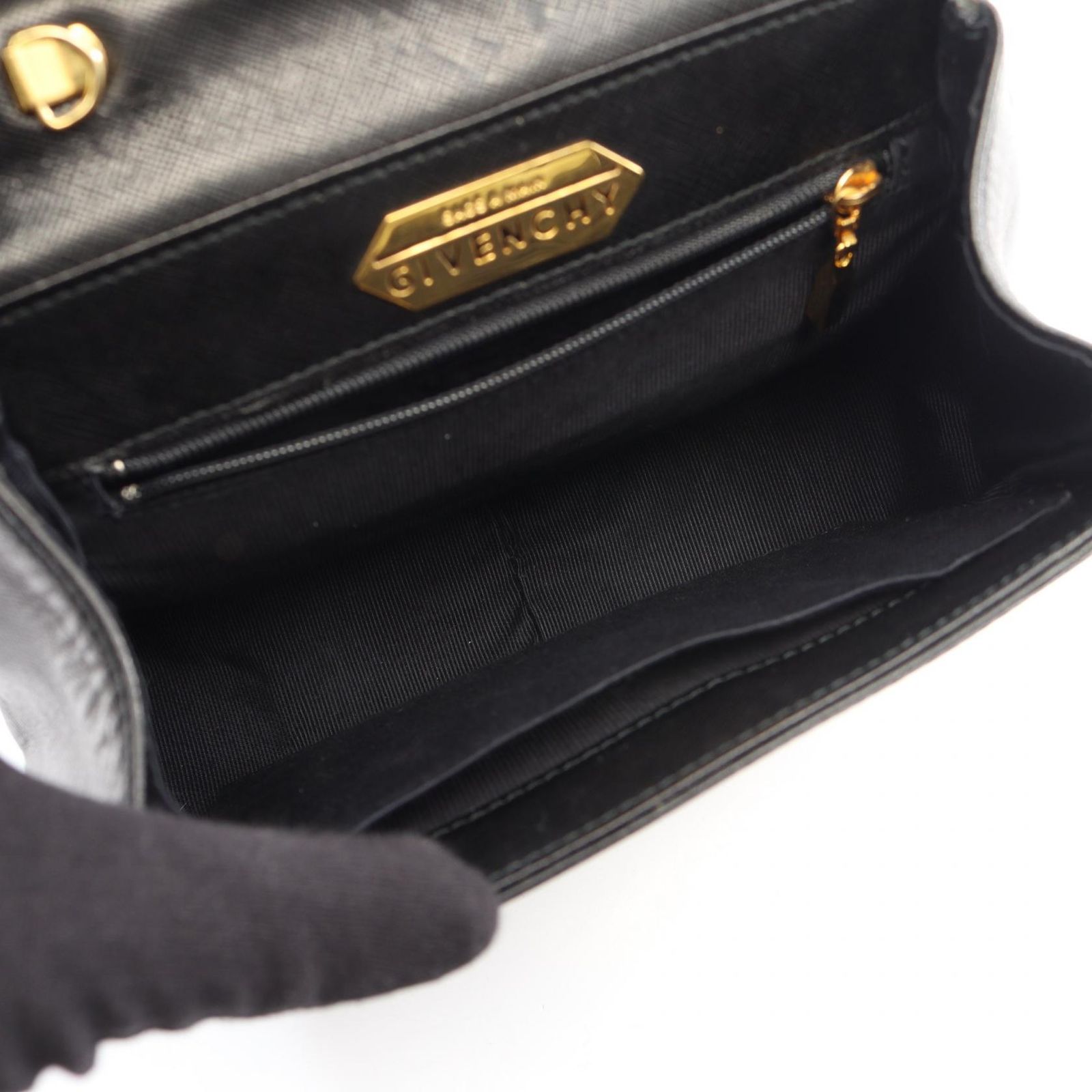ジバンシィ GIVENCHY ハンドバッグ ターンロック 2WAY ブラック レザー
