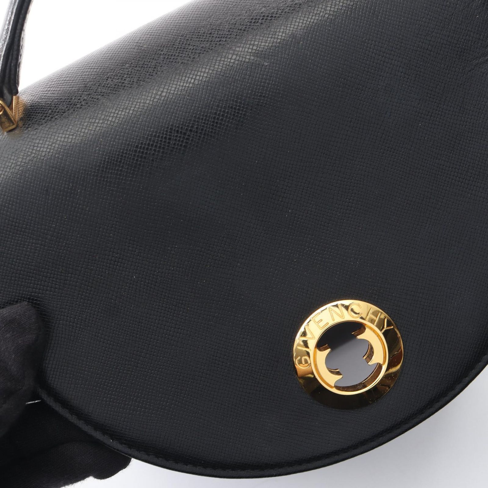 ジバンシィ GIVENCHY ハンドバッグ ターンロック 2WAY ブラック レザー