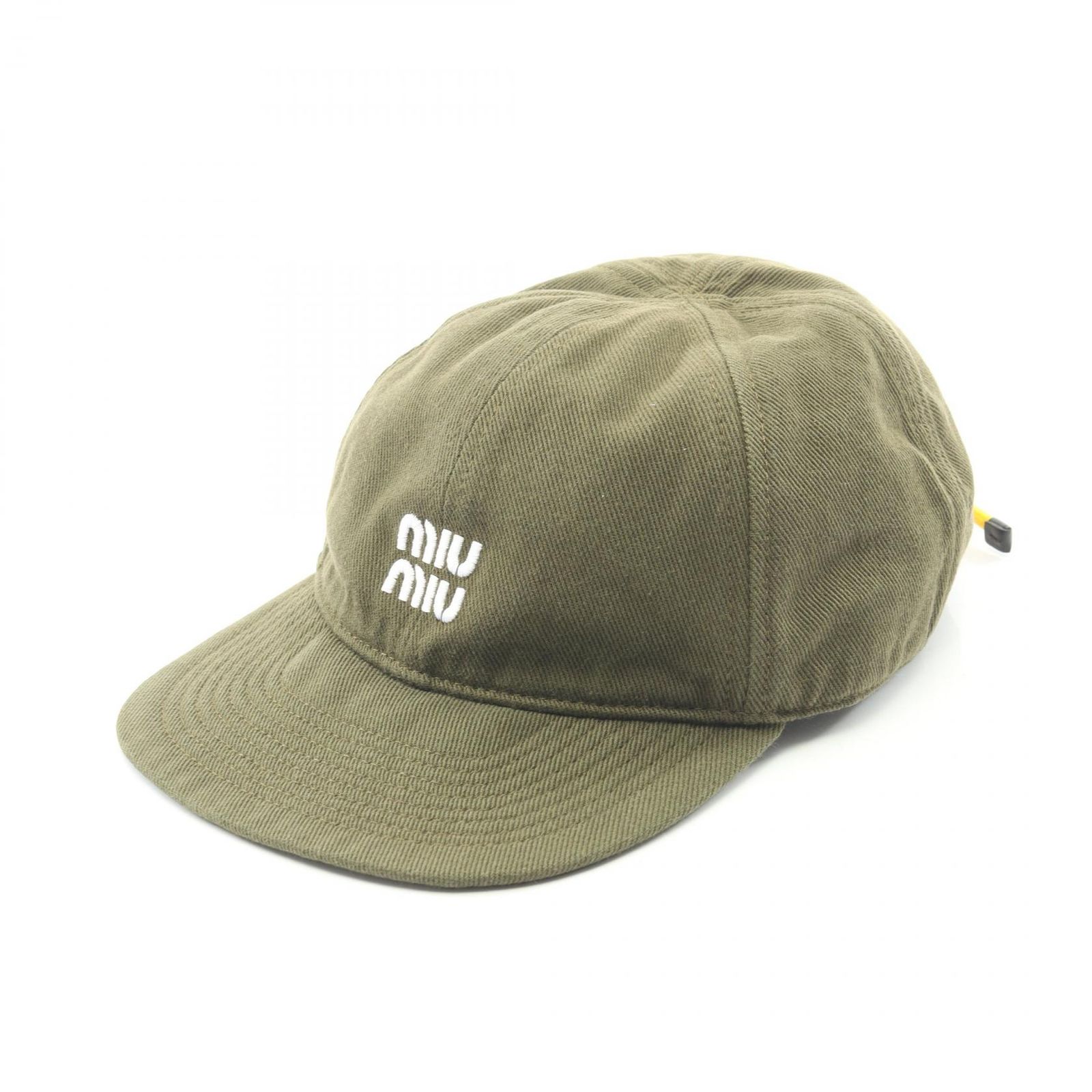 ミュウ ミュウ Miu Miu キャップ デニム ベースボール 5HC3692CR1F0L24 フォレストグリーン/イエロー その他 ベースボールキャップ レディース 新品