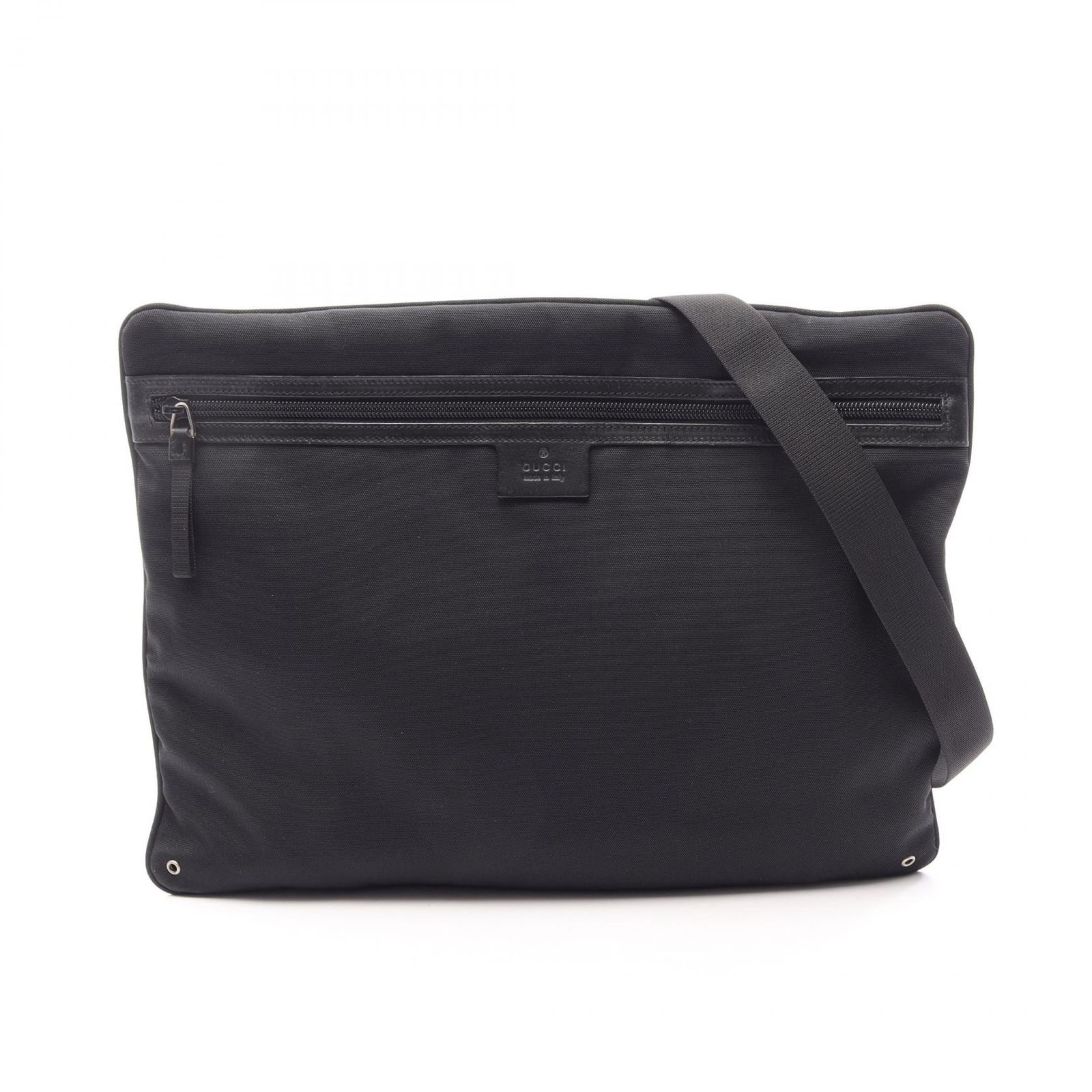 グッチ GUCCI ショルダーバッグ 90477 ブラック キャンバス レザー 