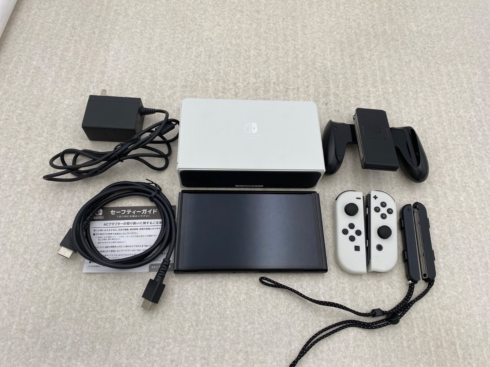 Nintendo Switch Joy-Con白 箱あり ACアダプター欠品 ◇Nintendo Switch 有機ELモデル Joy－Con（L）／（R） ホワイト