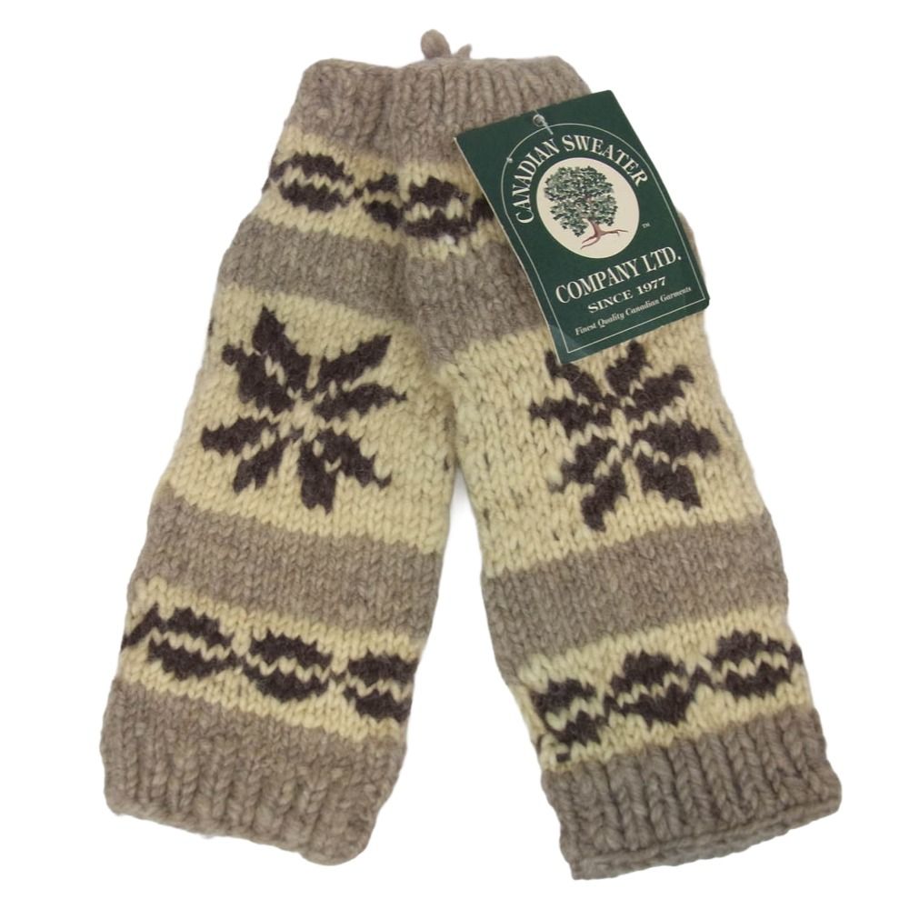 カナディアンセーター CANADIAN SWEATER アームウォーマー アームカバー タグ付き ライトブラウン系【極上美品】【中古】