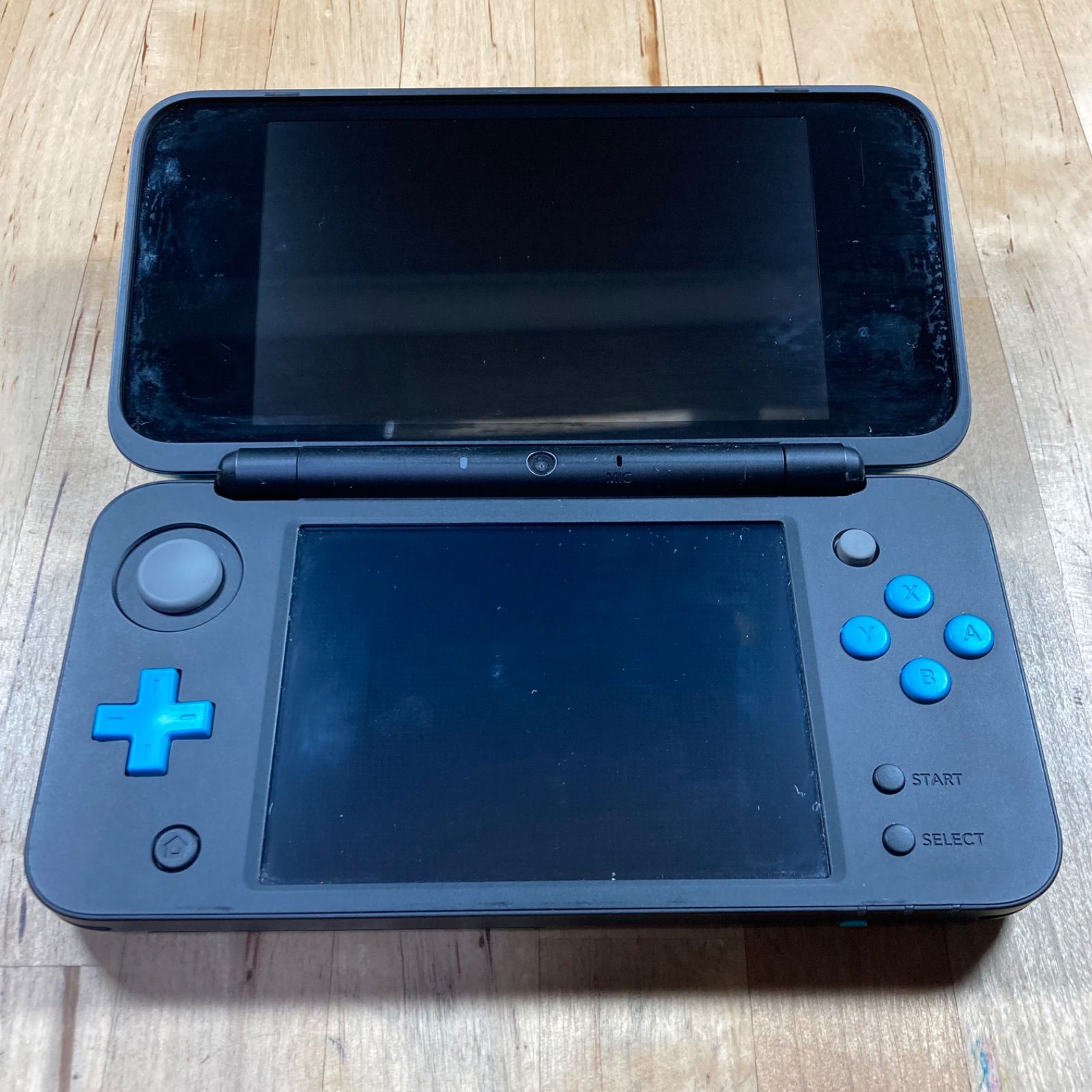 【ジャンク】Newニンテンドー2DS LL ブラックxターコイズ 下画面壊れてます