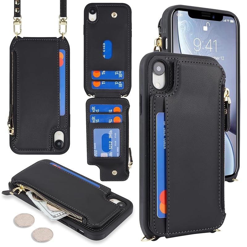 新品】 for iPhone XR ケース アイフォン XR ショルダー リング付き