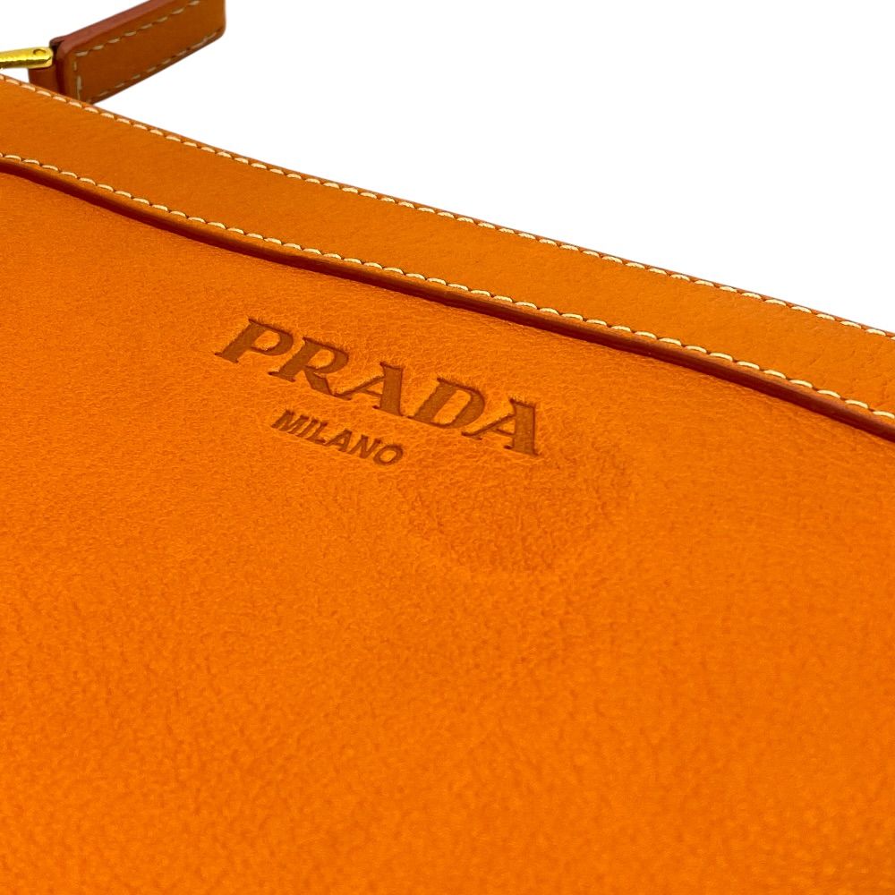 美品 PRADA プラダ クラッチバッグ ポーチ 小物入れ レザー PAPAYA 美品 PRADA プラダ クラッチバッグ ポーチ 小物入れ レザー PAPAYA