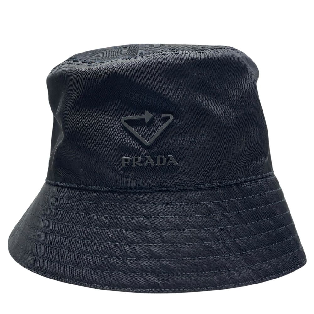 美品 プラダ Re-Nylon バケットハット 帽子 ナイロン ロゴ 2HC137 2DRT PRADA(サイズS) 洗練 高級感 モード ラグジュアリー スタイリッシュ 都会的 上品 人気 快適
