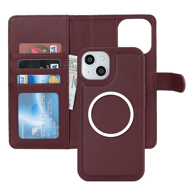 【新品】 Pelanty for iPhone 15 ケース手帳型 Magsafe対応ワイヤレス充電 for iPhone15 2in1分離式 携帯カバー PUレザー+TPU 財布型カバー マグネット 取り外し自由 両用2way 小銭入れ札入れ カード収納 ス