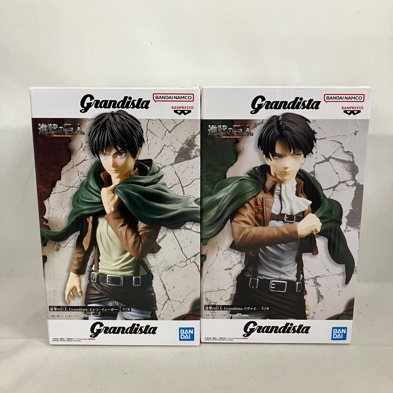 未開封 進撃の巨人 Grandista エレン リヴァイ フィギュア 4個セット 