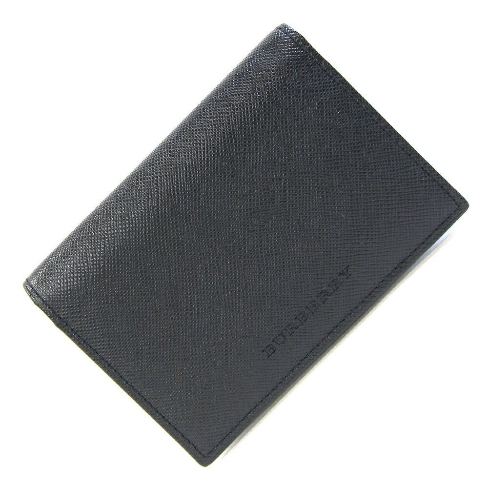 バーバリー 名刺入れ ブラック レザー 中古 カード入れ