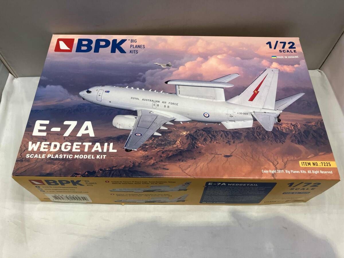 現状品 プラモデル ビッグプレｰンキット 1/72 E-7A ウェッジテイル 早期警戒管制機 ‘オｰストラリア･トルコ‘