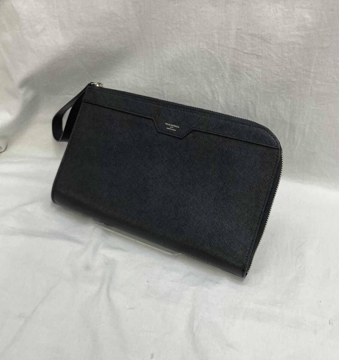 PELLE MORBIDA ペッレ モルビダ Capitano キャピターノ クラッチバッグ セカンドバッグ 持ち手無しバッグ ブラック 黒 レザー 日本製 10,658円