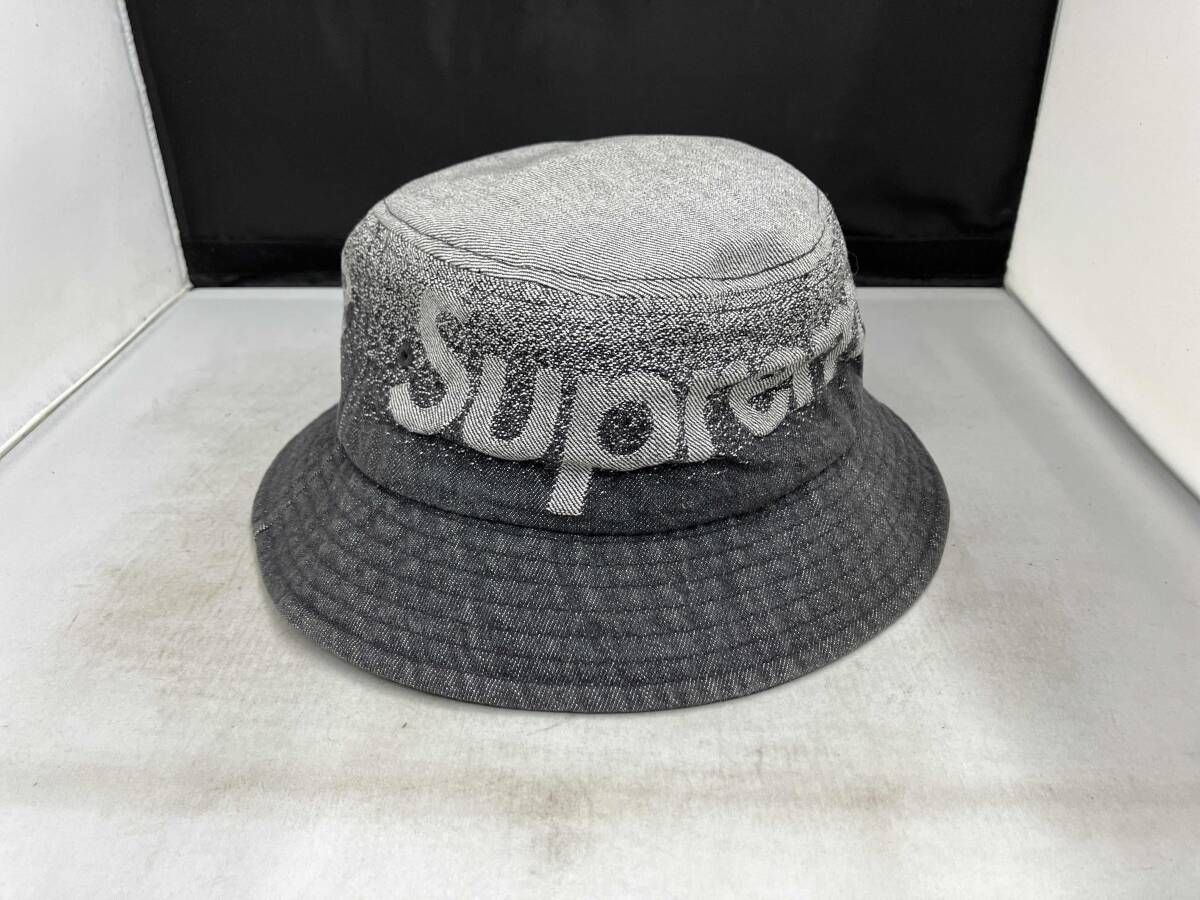 Supreme ／ シュプリーム ／ Fade Jacquard Denim Crusher ／ バケットハット ／ダークグレー
