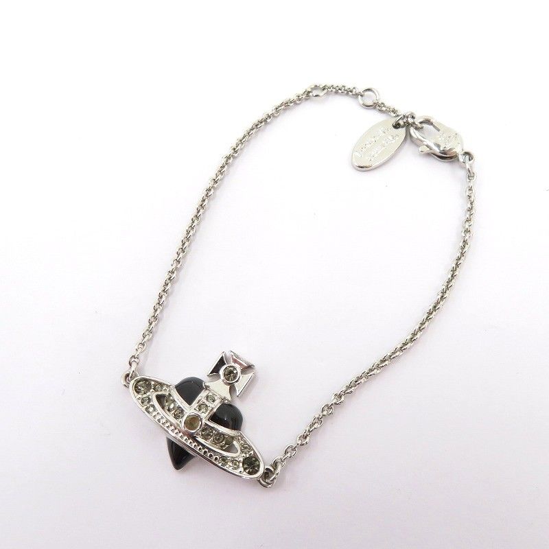 【瀬戸大橋店】 中古 Vivienne Westwood | ヴィヴィアンウエストウッド ブレスレット ディアマンテハート - シルバー 【136】