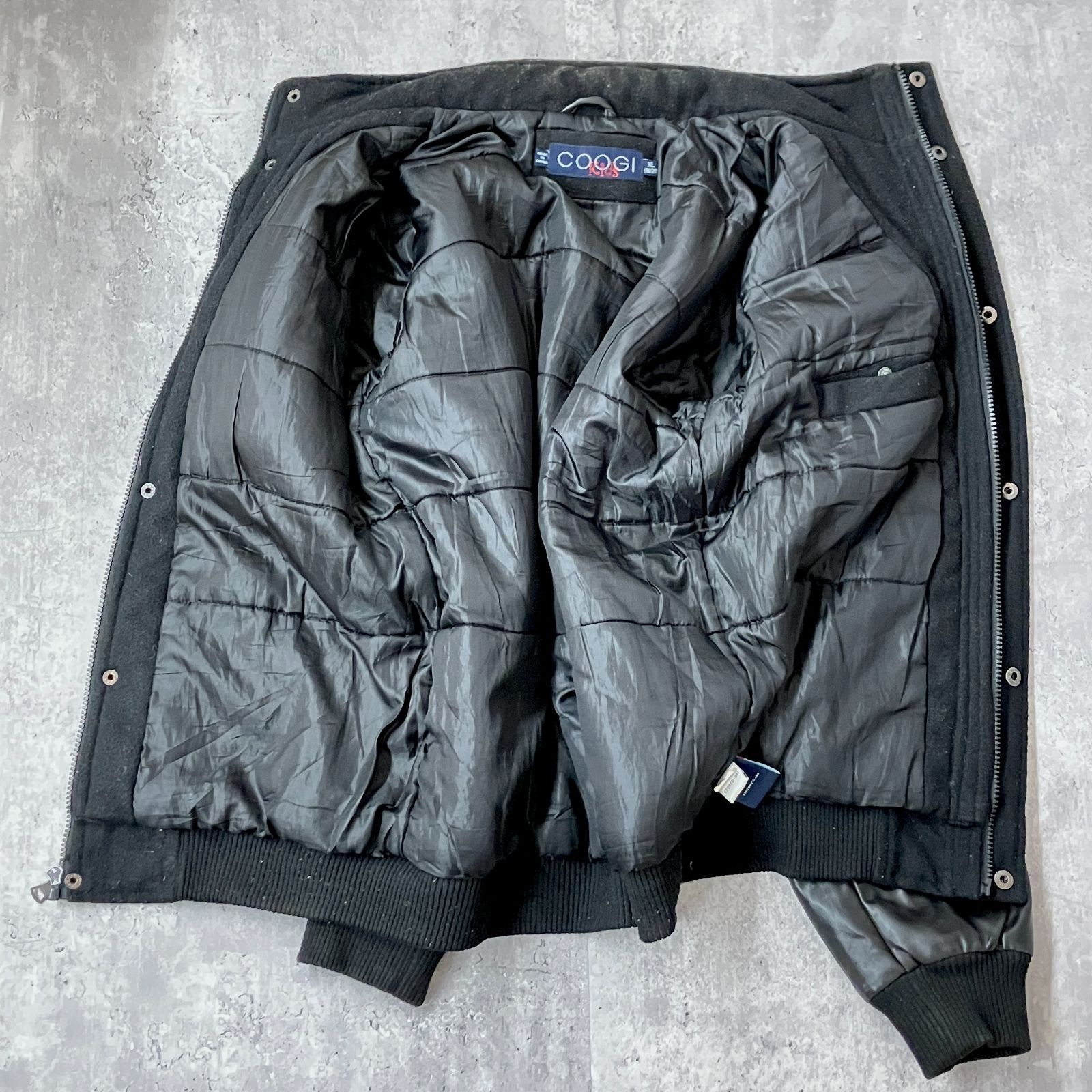 クージー COOGI KIDS スタジャン 黒 キッズXL（18/20) ブルゾン ウール