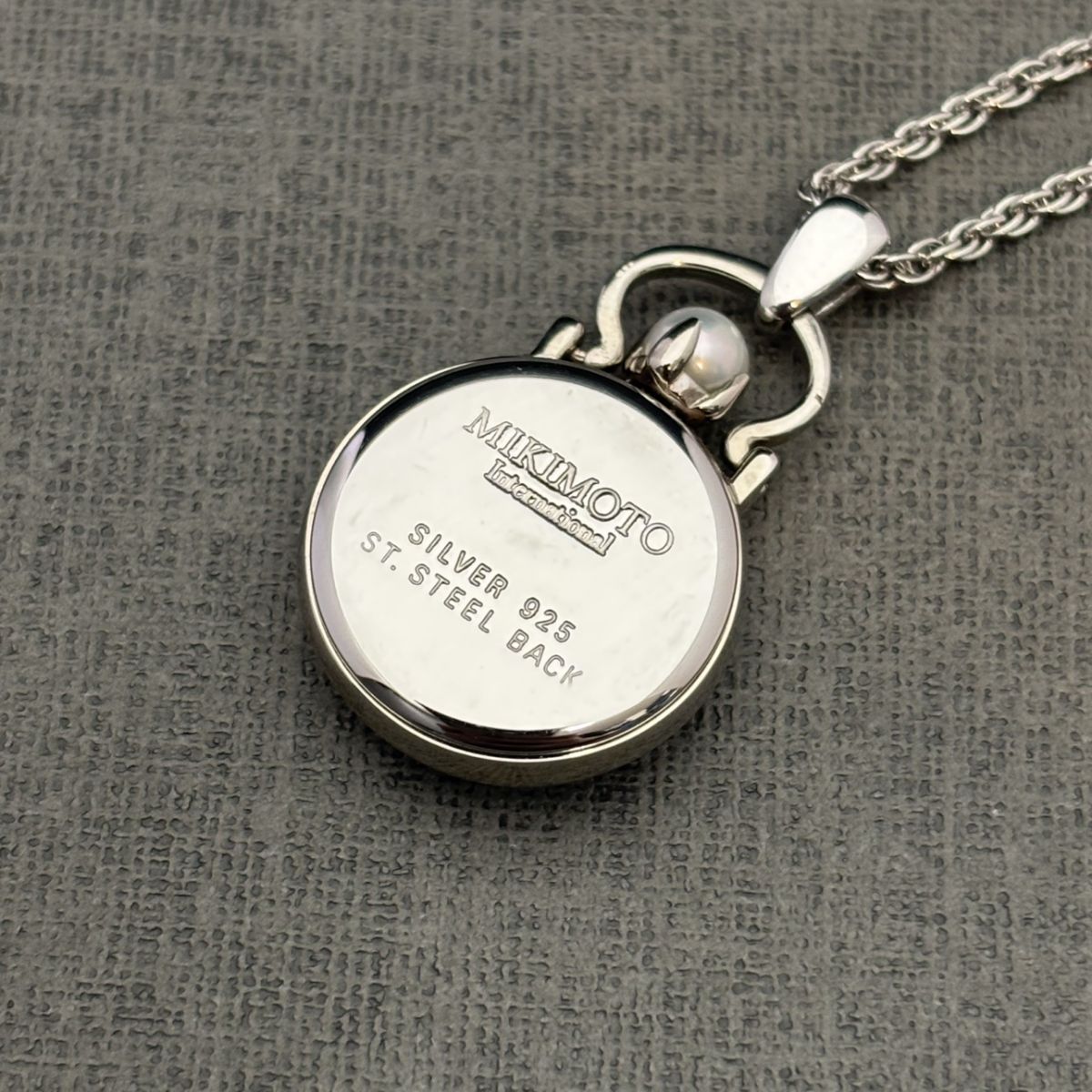 ◎【中古 】 MIKIMOTO ペンダントウォッチ シェル シルバー925