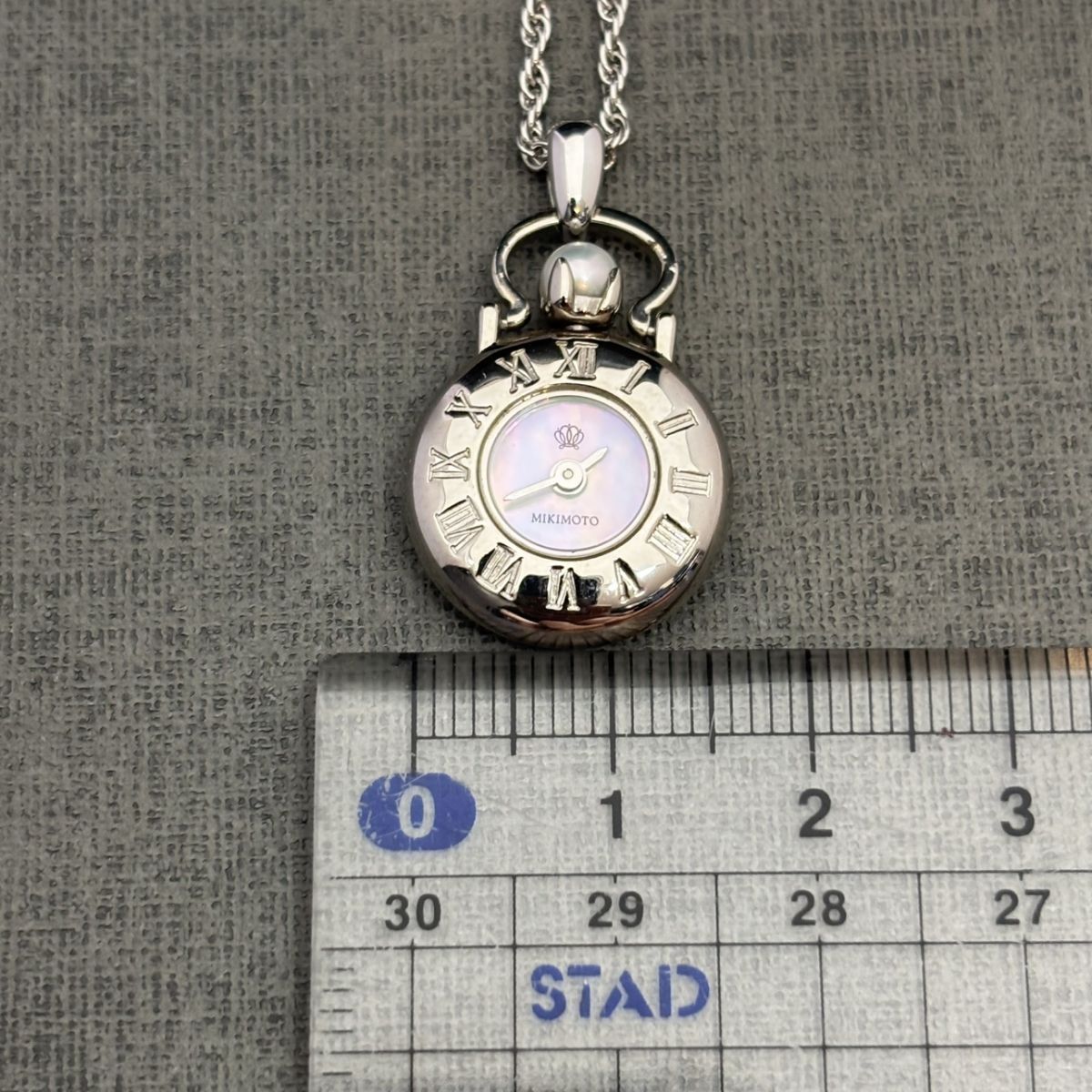 ◎【中古 】 MIKIMOTO ペンダントウォッチ シェル シルバー925