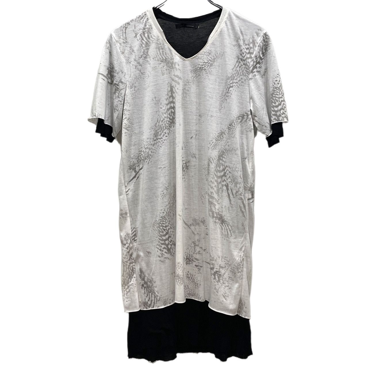 14th Addiction レイヤードカットオフTシャツ カットソー Tee T-shirt 